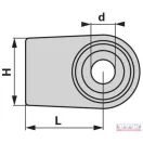 Alsó függesztőkar vég DN-37mm