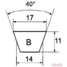 Ékszíj 17x1175 Li Optibelt