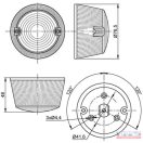 Hátsó lámpa kerek piros