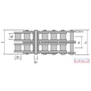 Görgőslánc 1" duplex