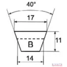 Ékszíj 17x6070 Li Gates