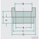 Rugósaru persely Ø 26 hornyos