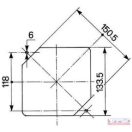 Fényszóró beépíthető 140x140 