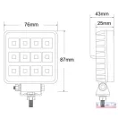 Munkalámpa LED 48W 16 Led szögletes 