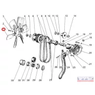 MTZ ventilátor lapát fém, 6 lapátos