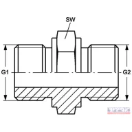 Közcsavar  22x1,5 - 22x1,5 légfékhez