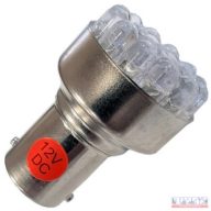 Izzó 12V  21W Piros LED
