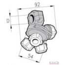 Permetező szórófej 3-állású fúvóka nélkül ARAG 