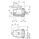 Permetező golyóscsap 1.1/2" (6/4")