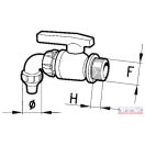 Borászati golyóscsap  1" - DN-30