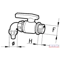 Borászati golyóscsap 1.1/4" - DN-30 