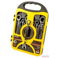 Csillag-villás kulcs készlet 8-19, 7 db-os racsnis