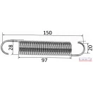 CNH pedál visszahúzó rugó 28x150x3,75