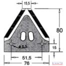 Kaszapenge alternáló 76x80x2,7 felül recézett