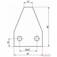 Kaszapenge alternáló 51x80x2,5 alul recézett