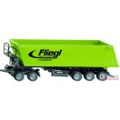 Claas Axion 850 homlokrakodós traktor billenős Fliegl pótkocsival Siku 