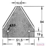Kaszapenge alternáló 76x84x3 alul recézett