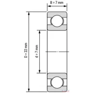  627 (7x22x7) SKF csapágy