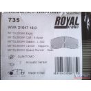 Brake pad Royal Brake WVA 21647 16.0