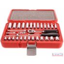 Dugókulcs készlet  1/4" 32 db-os (4-14)