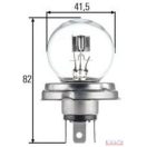 Izzó 24V  55/50W (Gömb)