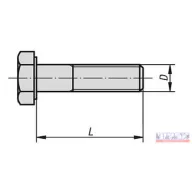 Csavar   8x 40 HTLF, RM, 10.9