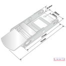 Pótkocsi ponyva feszítő öv racsnis zárral