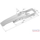 Pótkocsi oldalfal ajtózár (oldalkapocs) 215x48