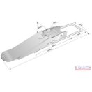 Pótkocsi oldalfal ajtózár (oldalkapocs) 210x41