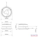 Villogó sárga 12V/24V mágneses 30 LED/19W