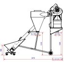 Gabona csiga DN-200 porciklonnal