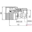 Gyorscsatlakozó 3/8" dugó belső menetes csavaros