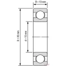 6302 ZZ (15x42x13) csapágy