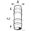 Csőtoldó idom 16 mm műanyag