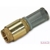 Lábszelep rézből,   3/4" inox kosárral