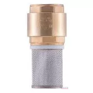 Lábszelep rézből,  1" inox kosárral 