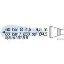 Permetező szórópisztoly 1/2" BSP csatlakozás 60bar, L-700mm