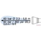 Permetező szórópisztoly 1/2" BSP csatlakozás 60bar, L-420mm