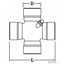 Kardánkereszt 38x106