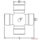 Kardánkereszt 41x118 dupla zsírzógombos