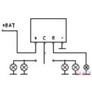 Villogó relé 4 pólusú 24V