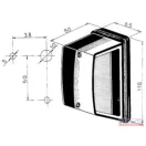 Rendszám megvilágító lámpa 115x65mm