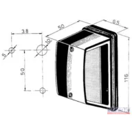 Rendszám megvilágító lámpa 115x65mm