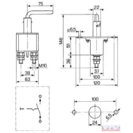 Áramtalanító kapcsoló 12/24V 250A kivehető kulccsal