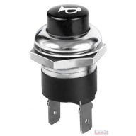 Nyomógomb kerek fekete (kürt)