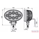 Munkalámpa LED 1400lm ovális 8 LED Hella
