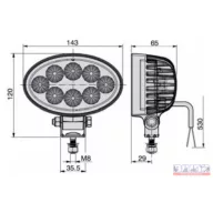Munkalámpa LED 1400lm ovális 8 LED Hella