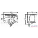 John Deere fényszóró alsó csavaros 106x180