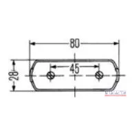 Rendszám megvilágító lámpa  80x28mm Hella