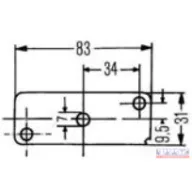 Rendszám megvilágító lámpa  83x31mm Hella